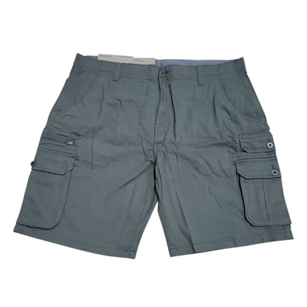 IRON Clothing Co Men's Stretch Twill Multi Pocket Cargo Short - Turtle Green